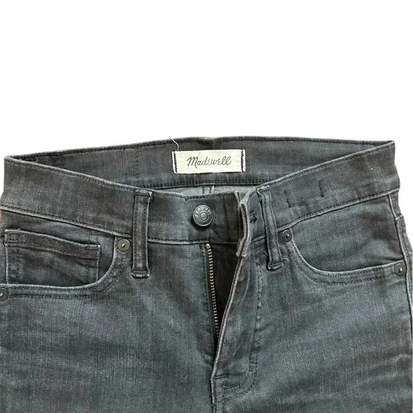 Madewell Jeans Black 9” high rise Distressed Skinny Size 24S - Picture 7 of 12
